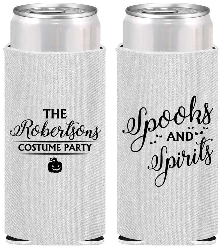 Personalized Halloween Slim Can Coolers - Spooks Spirits | 250037