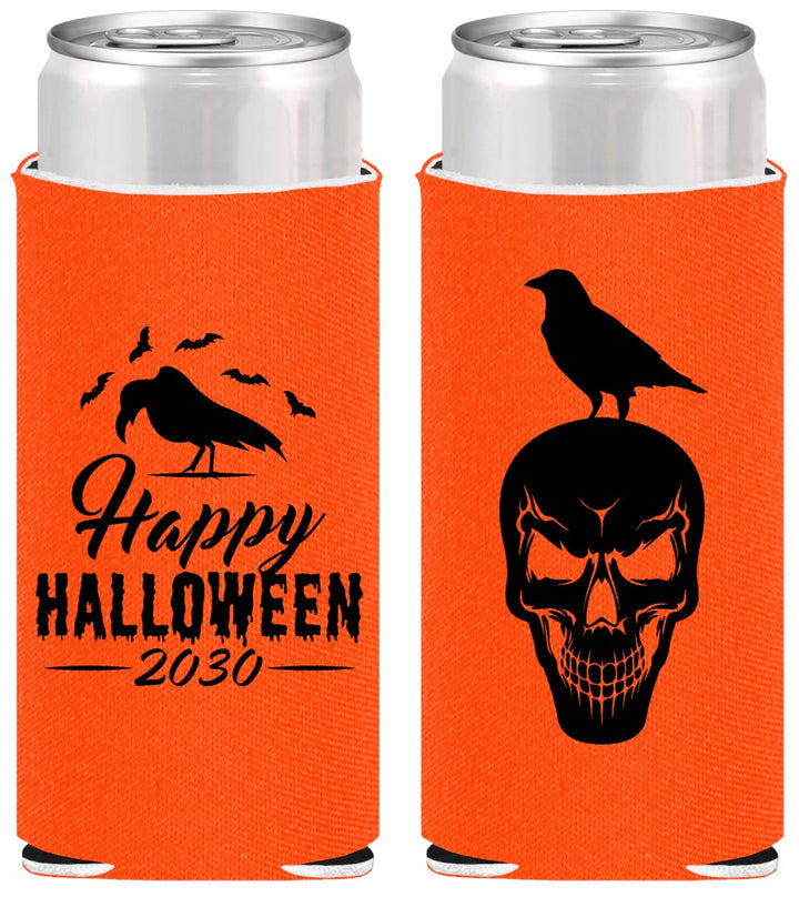 Personalized Halloween Slim Can Coolers - Skeleton | 250056