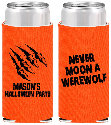 Personalized Halloween Slim Can Coolers - Werewolf | 250068