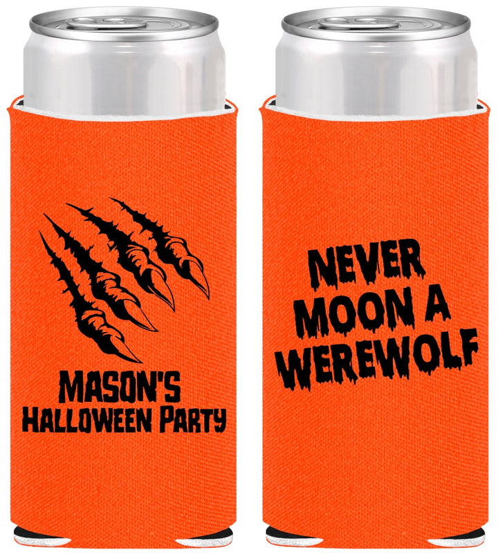 Personalized Halloween Slim Can Coolers - Werewolf | 250068