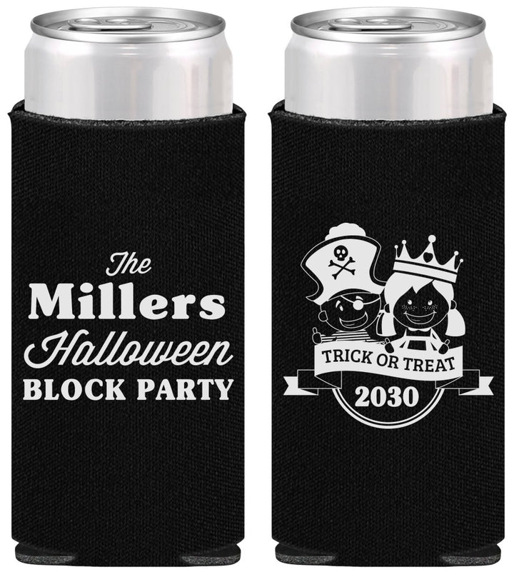 Personalized Halloween Slim Can Coolers - Trick Or Treat | 250079