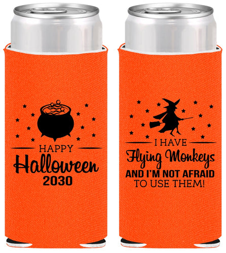 Personalized Halloween Slim Can Coolers - Witch | 250084