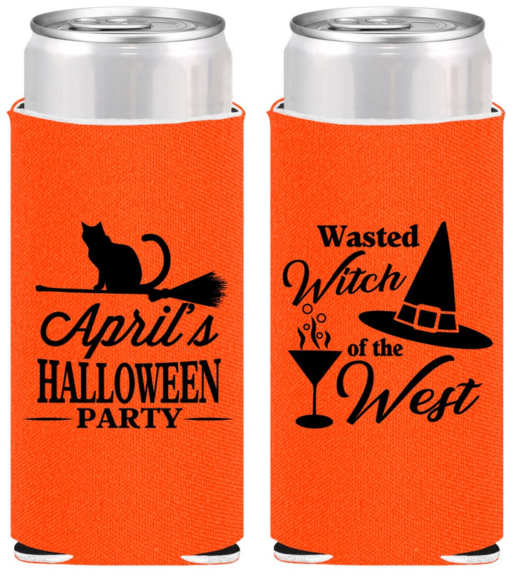 Personalized Halloween Slim Can Coolers - Witch | 250088