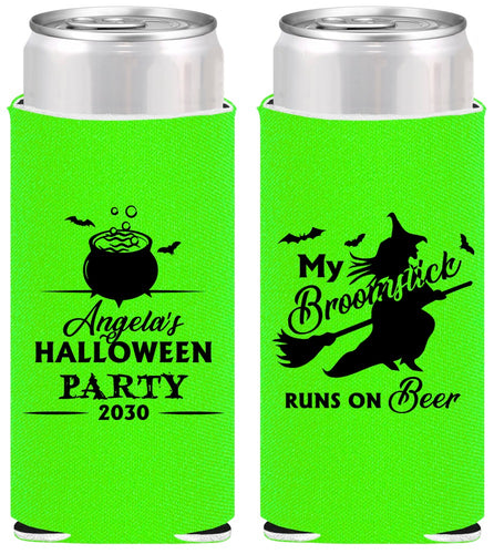 Personalized Halloween Slim Can Coolers - Witch | 250090
