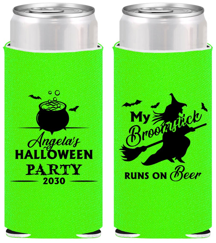 Personalized Halloween Slim Can Coolers - Witch | 250090