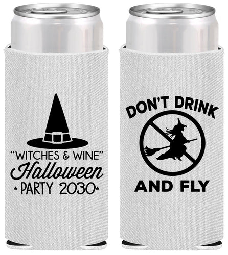 Personalized Halloween Slim Can Coolers - Witch | 250093