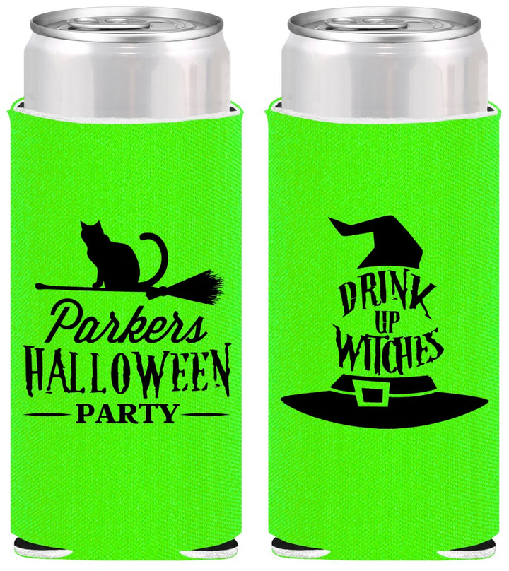 Personalized Halloween Slim Can Coolers - Drink Up Witches | 250094