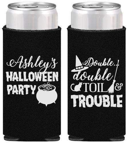 Personalized Halloween Slim Can Coolers - Witch | 250095