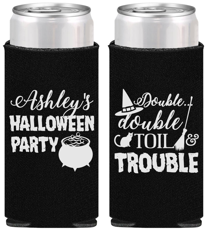 Personalized Halloween Slim Can Coolers - Witch | 250095