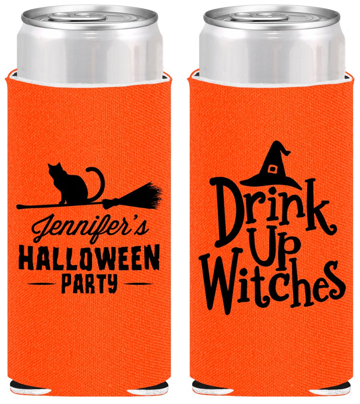 Personalized Halloween Slim Can Coolers - Drink Up Witches | 250096