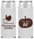 Personalized Thanksgiving Slim Can Coolers - Thankful Af | 260026