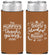 Personalized Thanksgiving Slim Can Coolers - Grateful Blessed | 260028