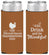 Personalized Thanksgiving Slim Can Coolers - Eat Drink Thankful | 260036