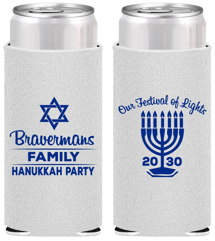 Personalized Hanukkah Slim Can Coolers - Festival Of Lights | 270005