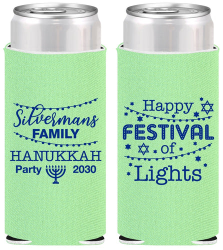 Personalized Hanukkah Slim Can Coolers - Festival Of Lights | 270006