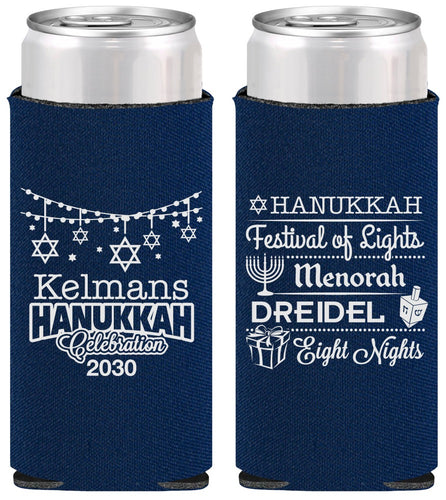 Personalized Hanukkah Slim Can Coolers - Festival Of Lights | 270007