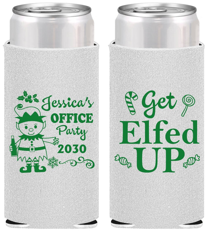 Personalized Christmas Slim Can Coolers - Lets Get Elfed Up | 280007