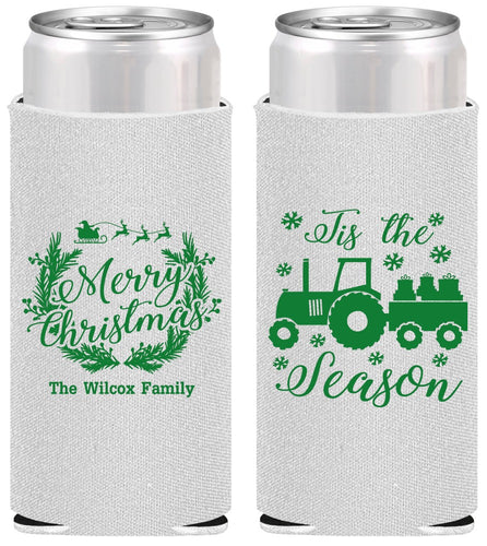 Personalized Christmas Slim Can Coolers - Til The Season | 280019