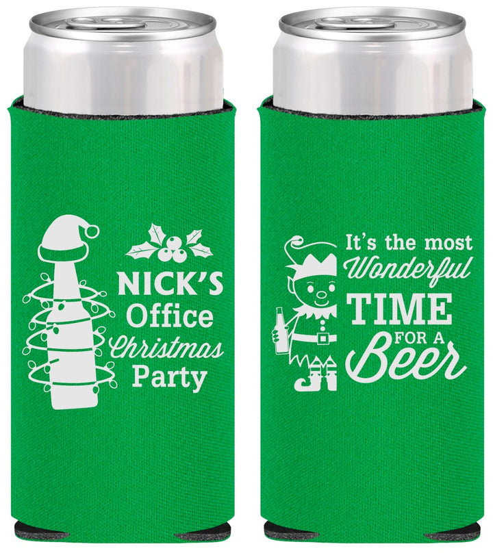 Personalized Christmas Slim Can Coolers - Elf | 280029