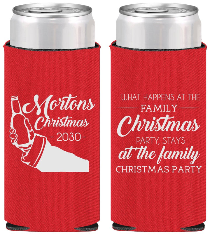 Personalized Christmas Slim Can Coolers - Santa Claus | 280060