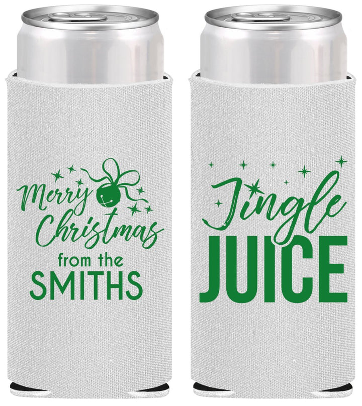 Personalized Christmas Slim Can Coolers - Jingle Juice | 280067