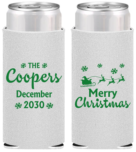 Personalized Christmas Slim Can Coolers - Santa Claus | 280079