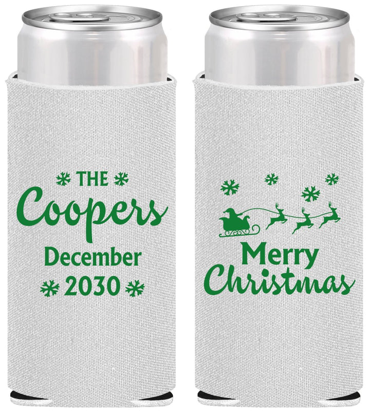 Personalized Christmas Slim Can Coolers - Santa Claus | 280079