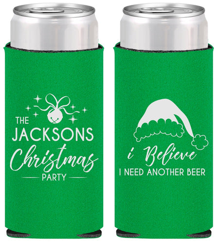 Personalized Christmas Slim Can Coolers - Santa Claus | 280085