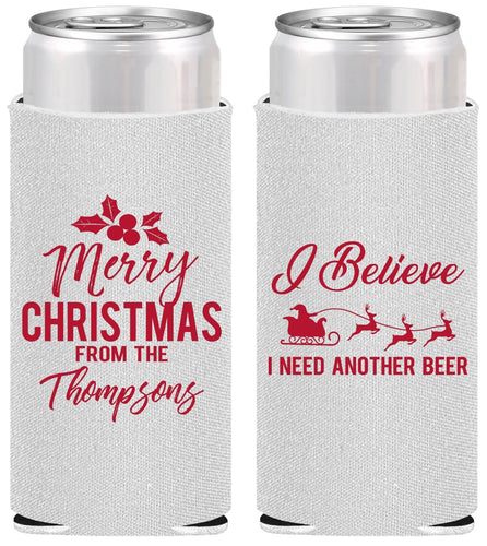 Personalized Christmas Slim Can Coolers - Santa Claus | 280086