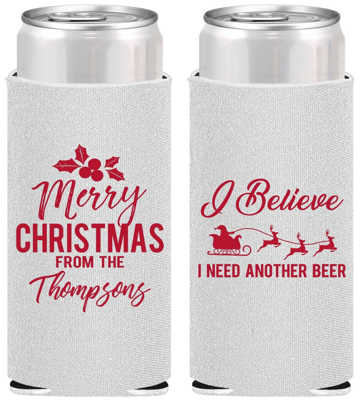 Personalized Christmas Slim Can Coolers - Santa Claus | 280086