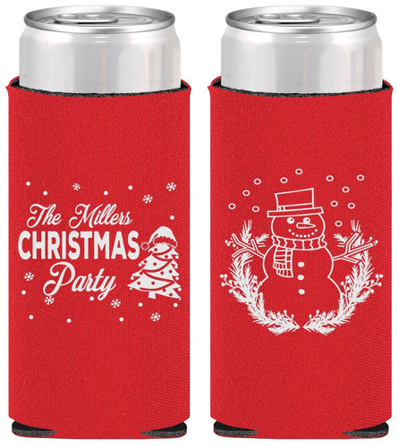 Personalized Christmas Slim Can Coolers - Snowman | 280096