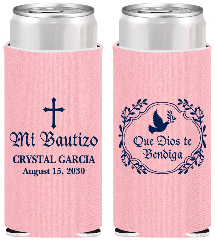 Personalized Baptism Slim Can Coolers - Mi Bautizo | 290000
