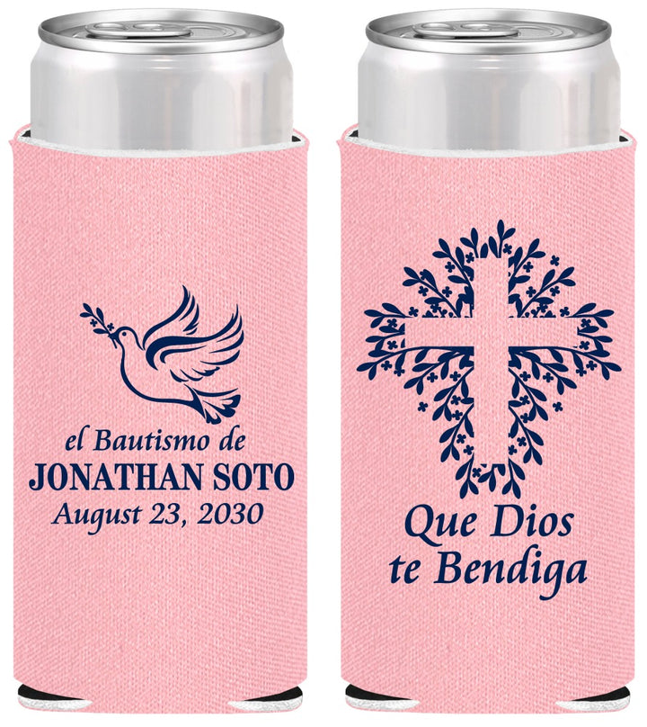Personalized Baptism Slim Can Coolers - Mi Bautizo | 290004