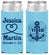 Personalized Wedding Slim Can Coolers - They Tied The Knot Nautical | 293