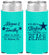 Personalized Wedding Slim Can Coolers - Started On The Beach | 295