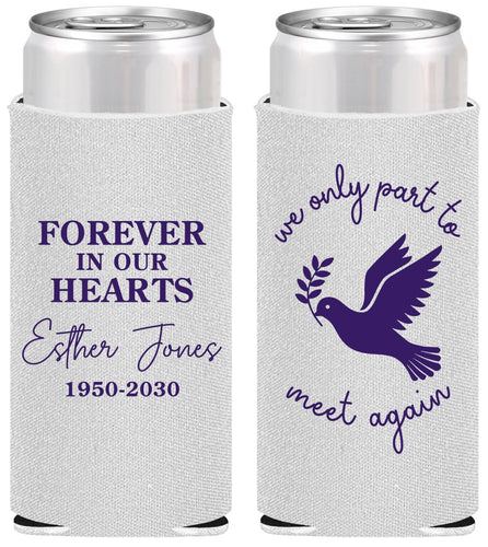 Personalized Memorial Slim Can Coolers - Forever In Our Hearts | 310003
