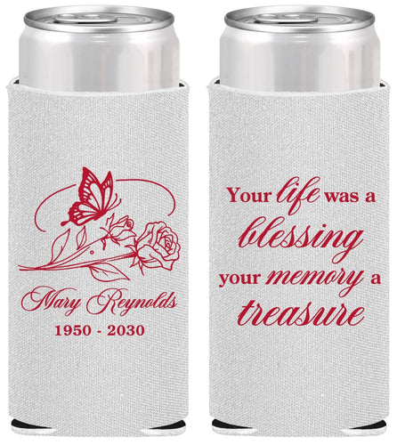 Personalized Memorial Slim Can Coolers - Life Blessing Memory | 310005