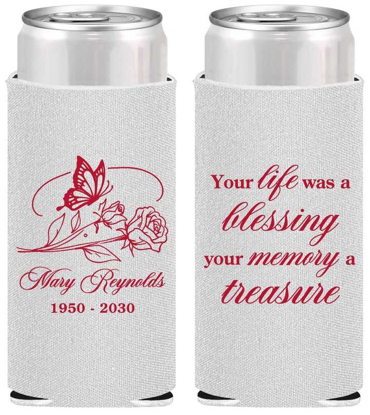 Personalized Memorial Slim Can Coolers - Life Blessing Memory | 310005