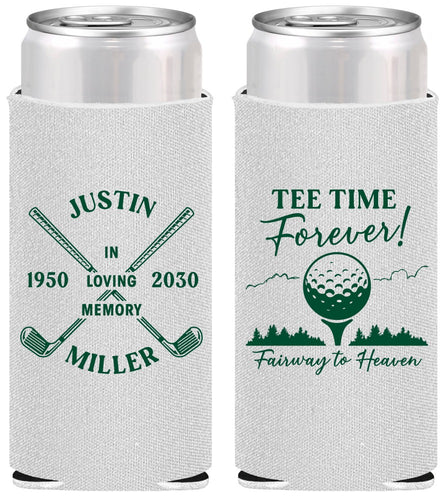 Personalized Memorial Slim Can Coolers - Fairway To Heavens | 310007