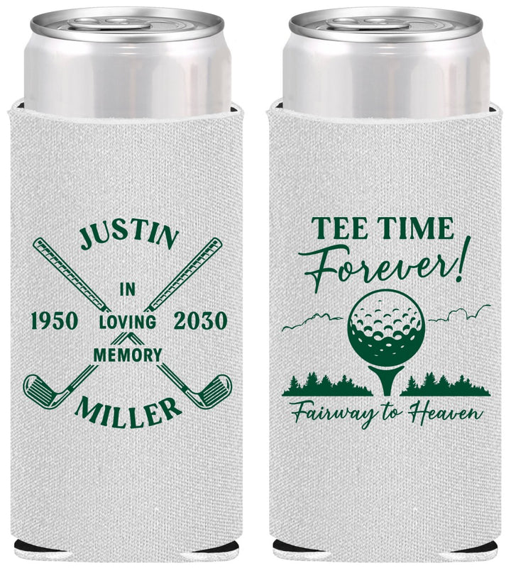 Personalized Memorial Slim Can Coolers - Fairway To Heavens | 310007