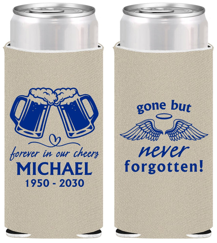 Personalized Memorial Slim Can Coolers - Gone But Never Forgotten | 310010
