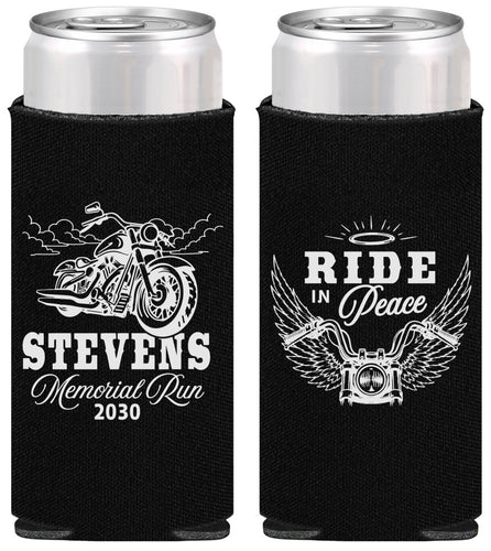 Personalized Memorial Slim Can Coolers - Ride In Peace | 310015