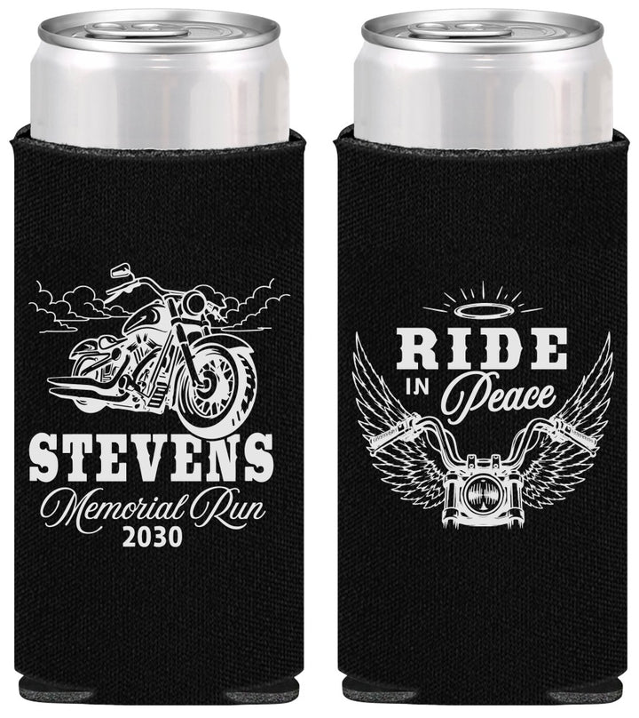Personalized Memorial Slim Can Coolers - Ride In Peace | 310015
