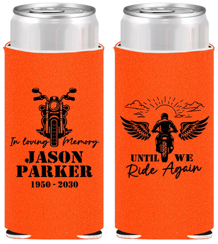 Personalized Memorial Slim Can Coolers - Until We Ride Again | 310016