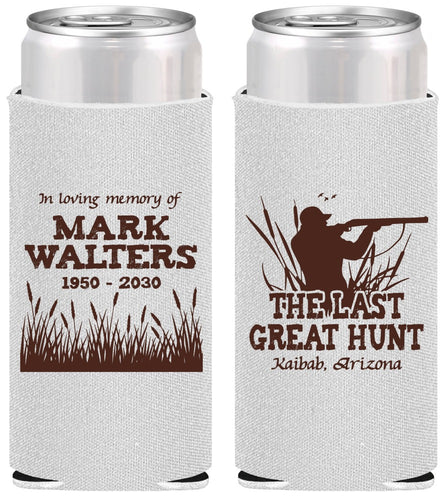 Personalized Memorial Slim Can Coolers - The Last Great Hunt | 310020