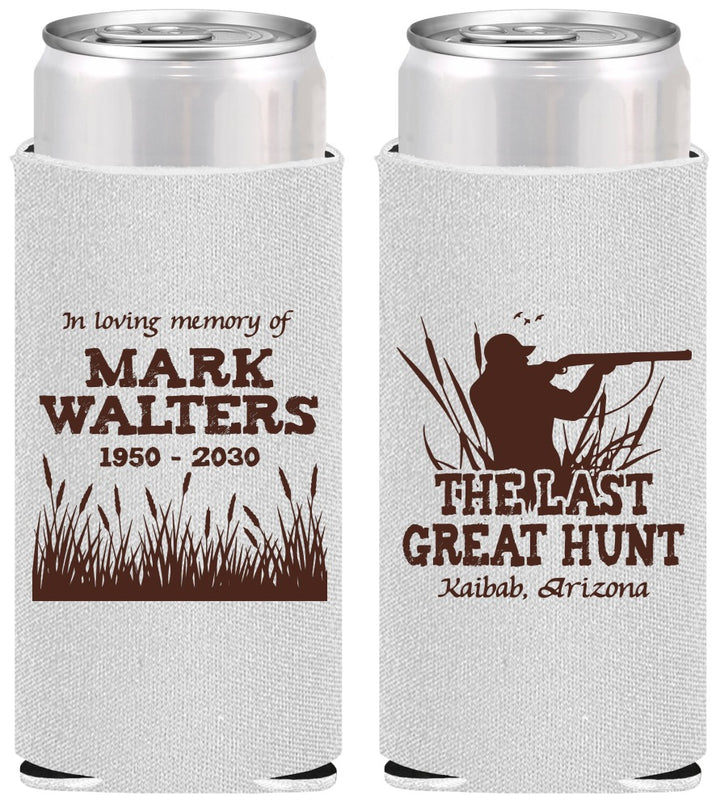 Personalized Memorial Slim Can Coolers - The Last Great Hunt | 310020