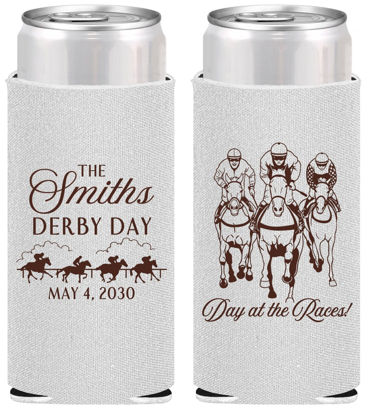 Personalized Derby Day Slim Can Coolers - Day At The Races | 320009