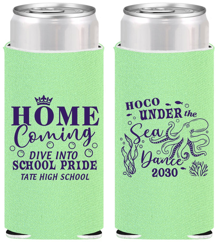 Personalized Homecoming Slim Can Coolers - Under The Sea Dance | 330002