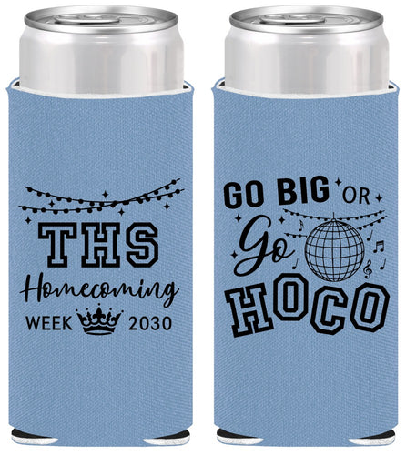 Personalized Homecoming Slim Can Coolers - Big Or Go Hoco | 330004
