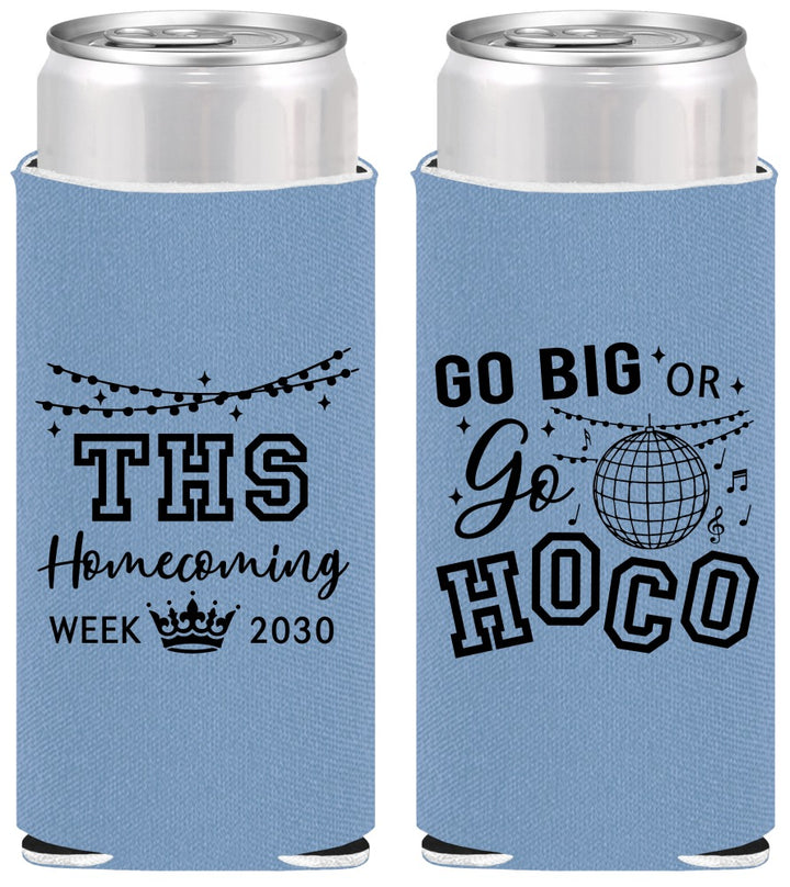 Personalized Homecoming Slim Can Coolers - Big Or Go Hoco | 330004